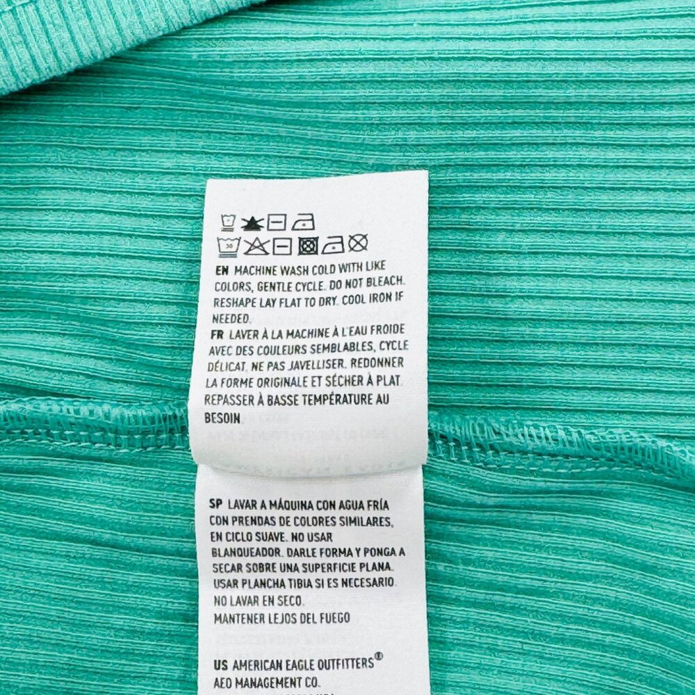 American Eagle - Cute Crop Top - Teal - S - Picture 3 of 4